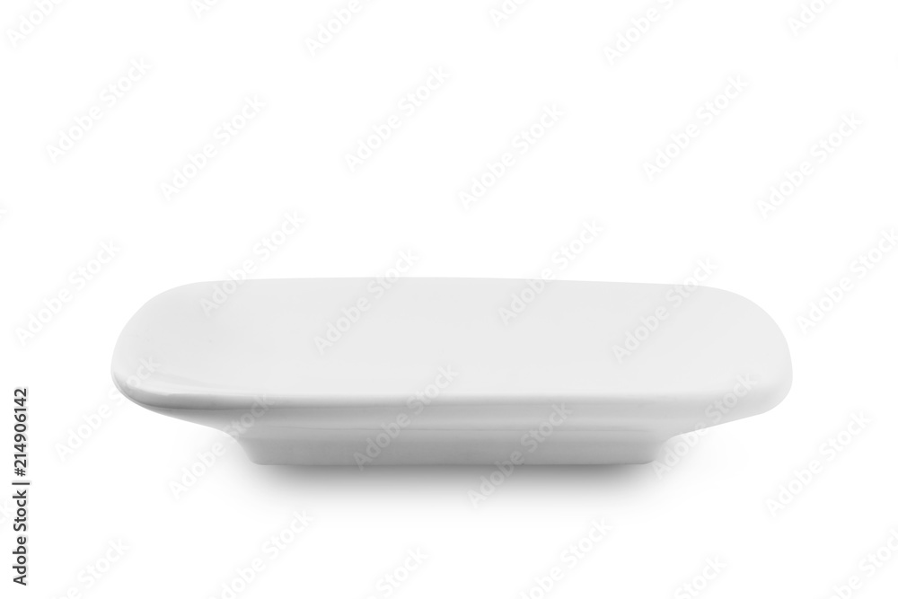 Square plate isolated on white background. Square plate isolated on white background.