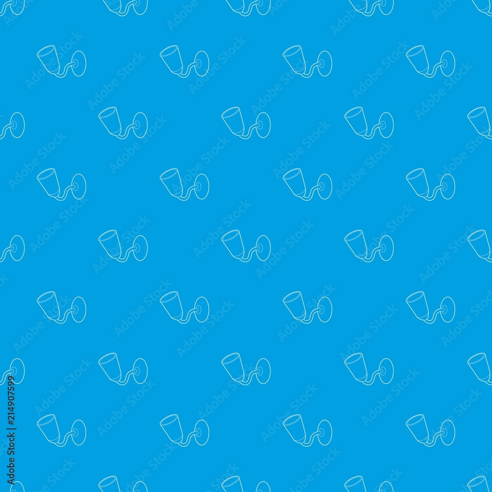 Wall lamp pattern vector seamless blue repeat for any use