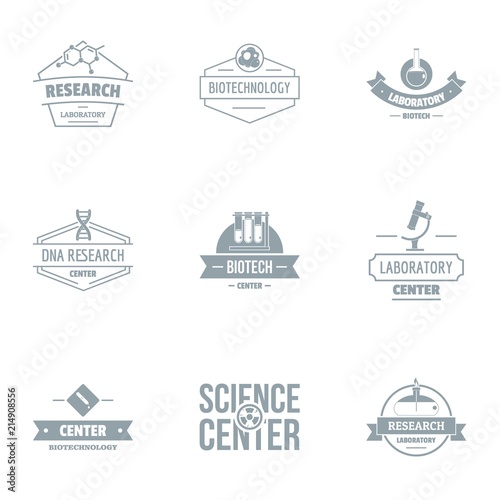 Facility center logo set. Simple set of 9 facility center vector logo for web isolated on white background