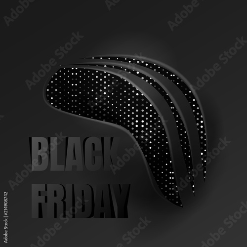 Restrained elegance banner for sales on Black Friday.