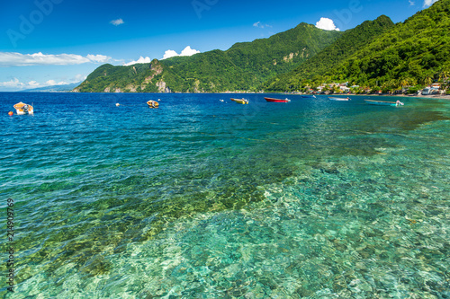 Fototapeta Naklejka Na Ścianę i Meble -  Soufriere Bay, Dominica, Caribbean