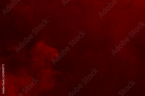 Abstract Red Smoke Like Cloud Wave Effect On Black Background, Flowing