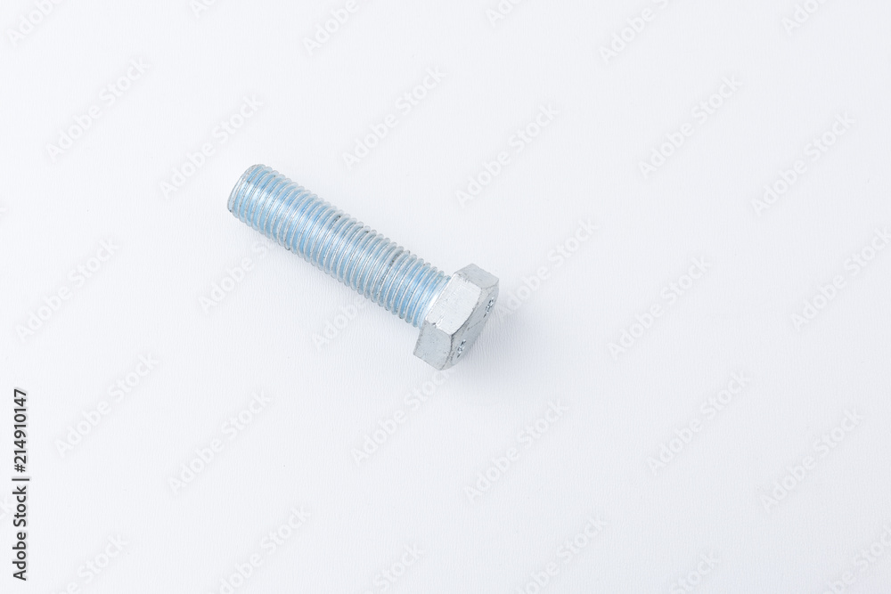 Stainless Steel Bolt Screw Isolated on White Background Stainless Steel Bolt Screw Isolated on White Background