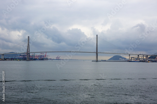 South Korea, Busan Harbor Bridge. This is a road bridge over the port of Busan. Its length is about 3331 meters.