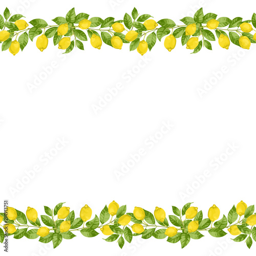 Lemon Brunches Seamless Border
