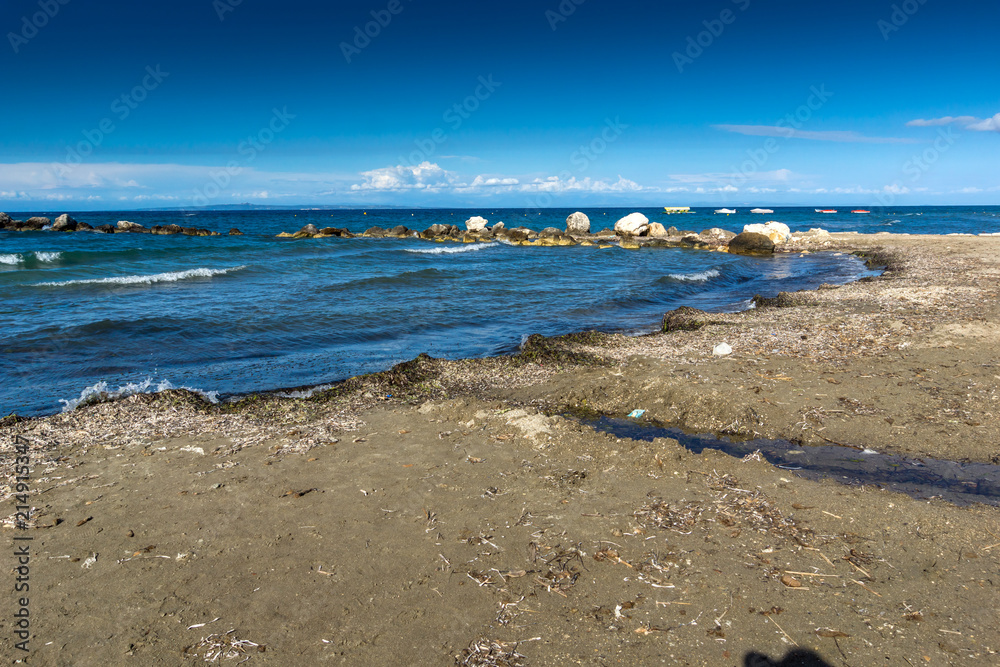 Panorama of Argassi beach, Zakynthos island, Greece