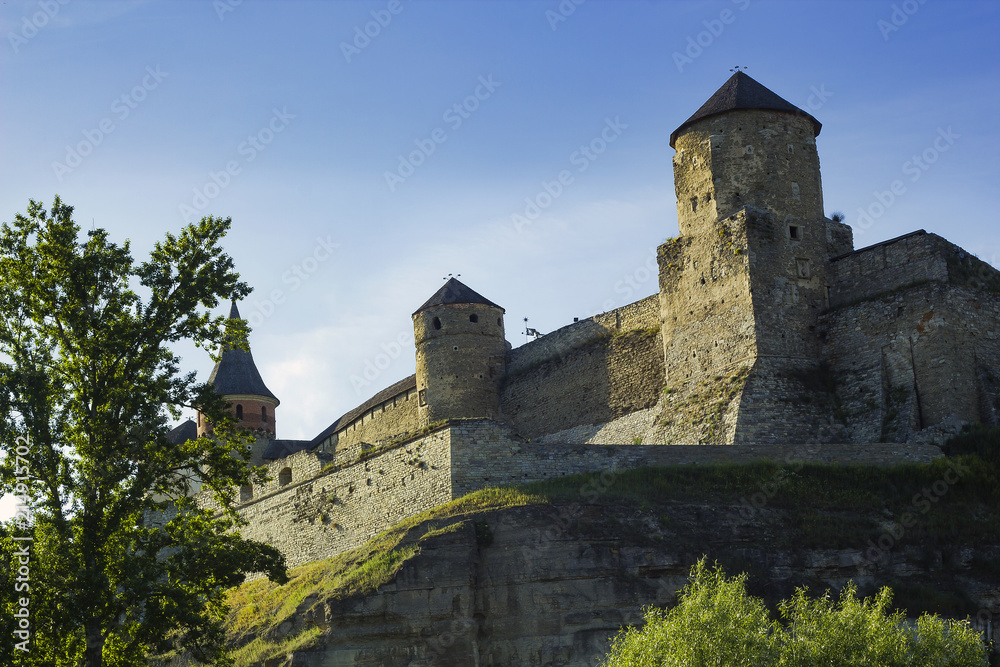 Fortress of Kamianets-Podilskyi over canyon, Ukraine