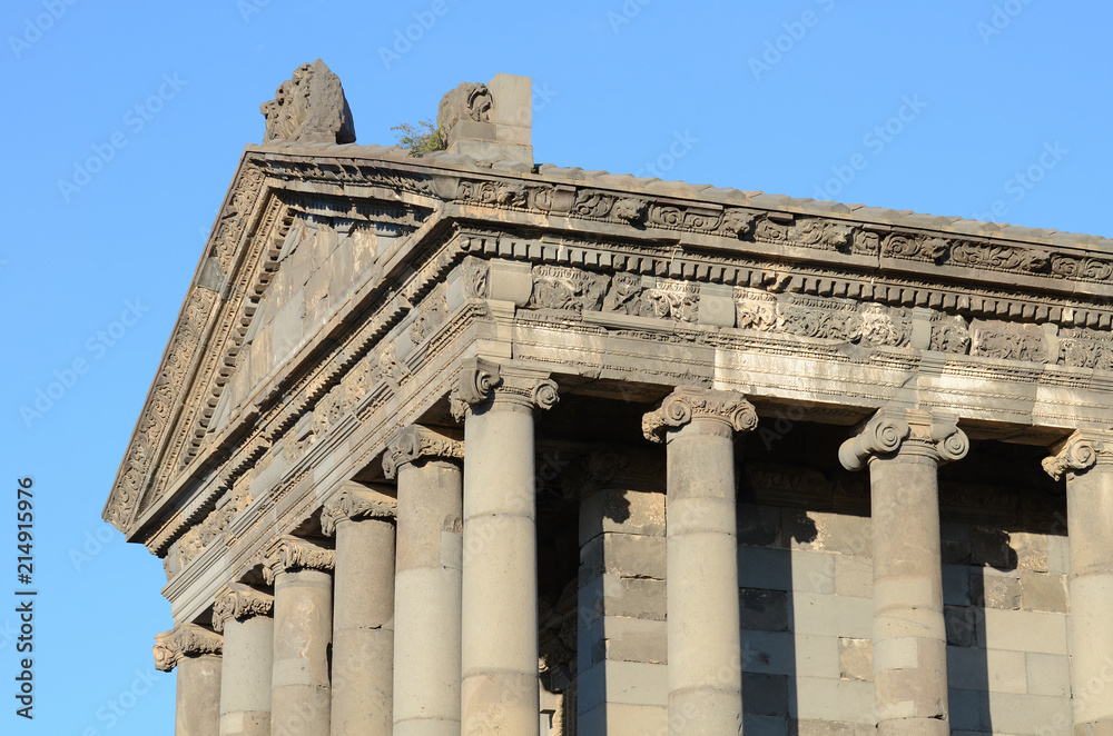 Obraz premium Temple of Garni, a first century Hellenic temple near Garni, Armenia. UNESCO World heritage site