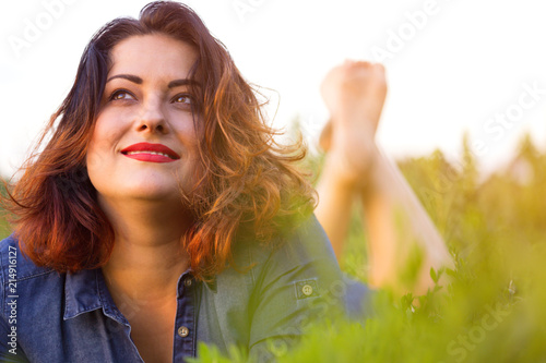 portrait of a happy smiling girl photo