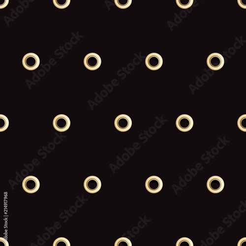 Golden Eyelet Seamless Pattern