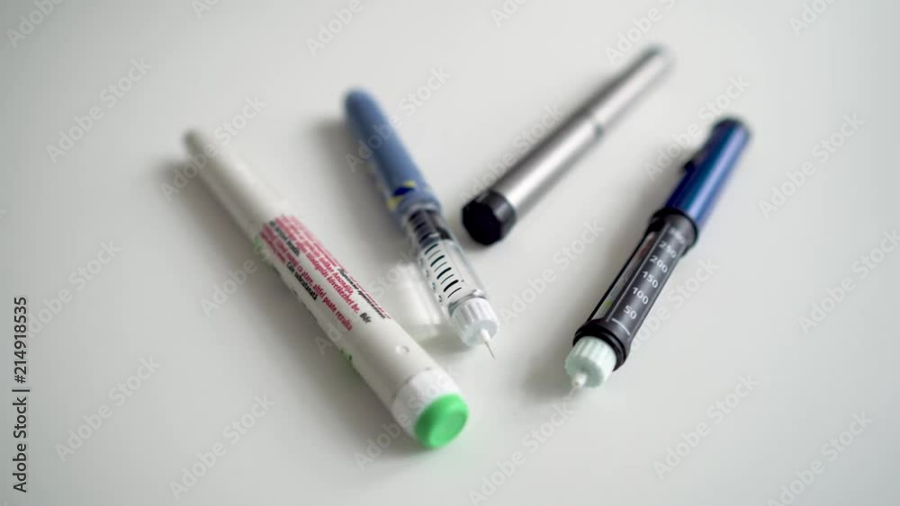 Insulin pens closeup Insulin pens closeup