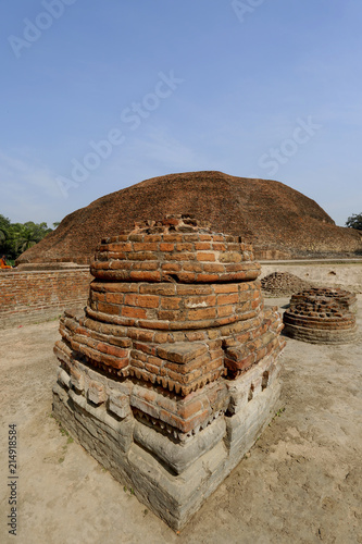 Makutabandhana or Stupa of Alahana (Angara) Buddha's cremation place, Kushinagar, India. photo