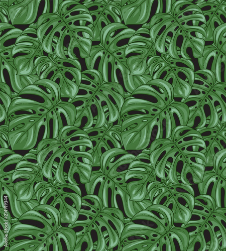 Monstera seamless pattern