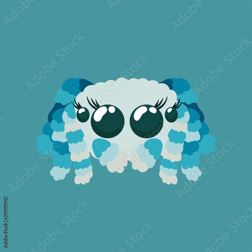 Blue peacock spider