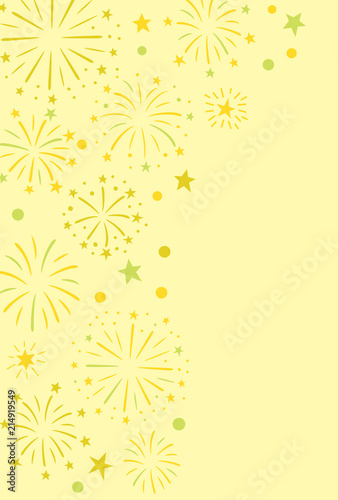 Vector illustration background of fireworks and stars