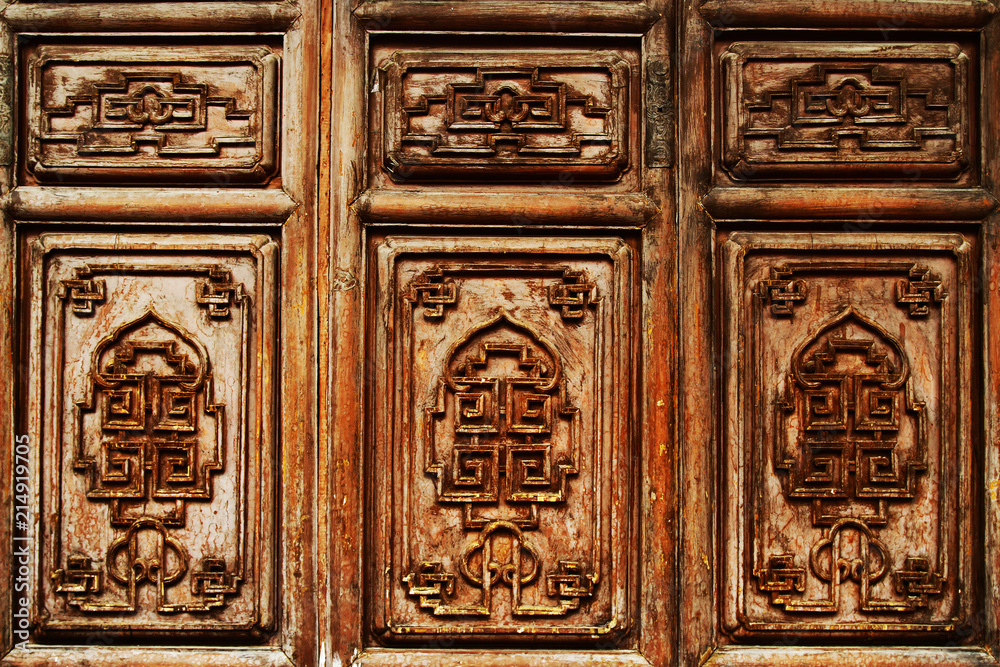 Detail of old Chinese door