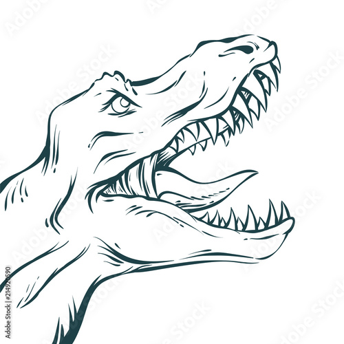 rawring dinosaur portrait