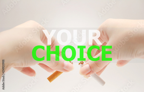 No smoking. Your choice
