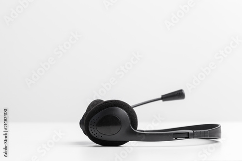 audio headset on the table