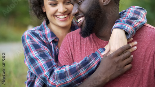 Couple in love showing affection for each other, unquestioning and pure love photo