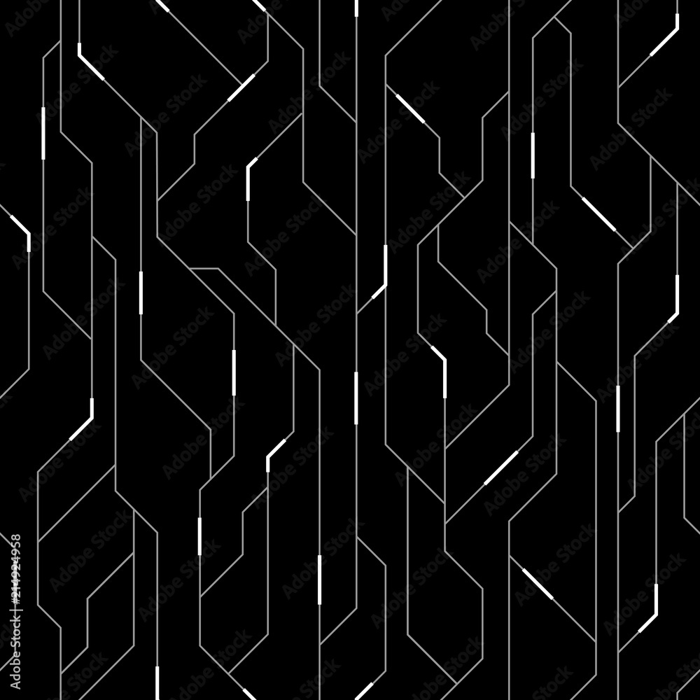 Vector Seamless Pattern Background. Futuristic Hi-Tech Design 
