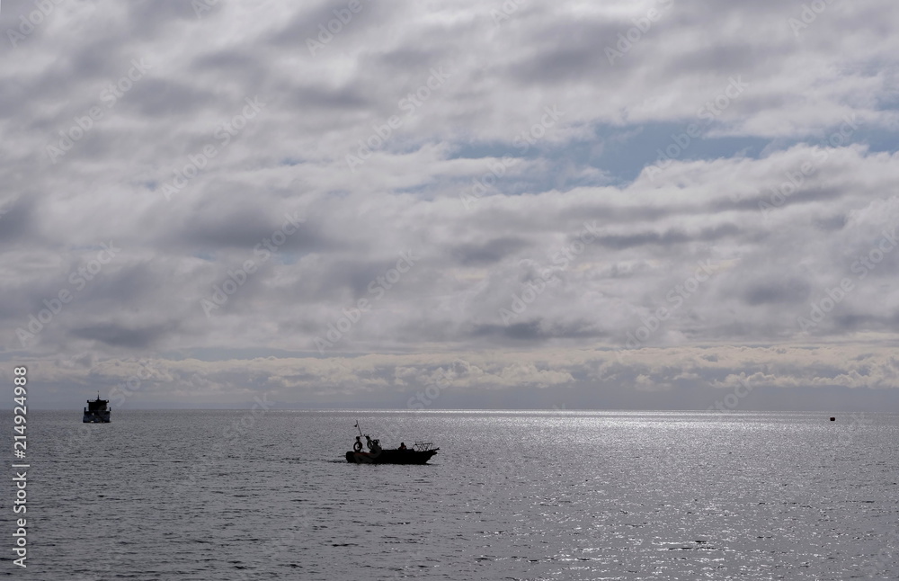 Obraz premium Boats Silhouette