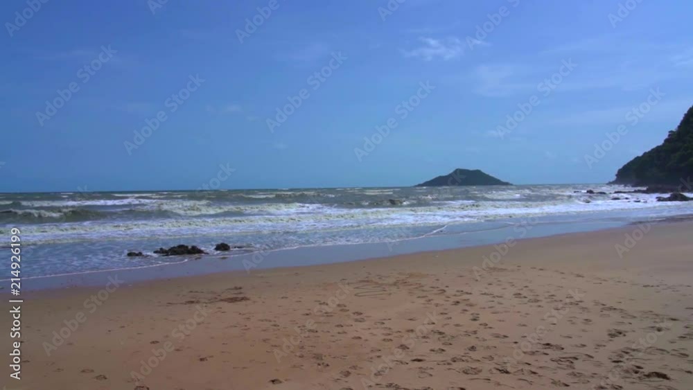 Scenic view of sea viewpoint at paradise tropical coast beach viewpoint at Cha Am beach, Hua Hin, Prachuap Khiri Khan, Thailand. Scenic view of sea viewpoint at paradise tropical coast beach viewpoint at Cha Am beach, Hua Hin, Prachuap Khiri Khan, Thailand.