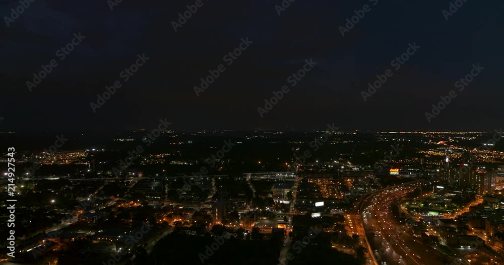 Atlanta Aerial v463 Panoramic cityscape view at night with freeway detail 7/18 Atlanta Aerial v463 Panoramic cityscape view at night with freeway detail 7/18