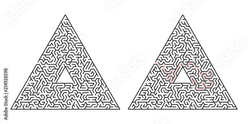 Tableau sur toile Triangular labyrinth