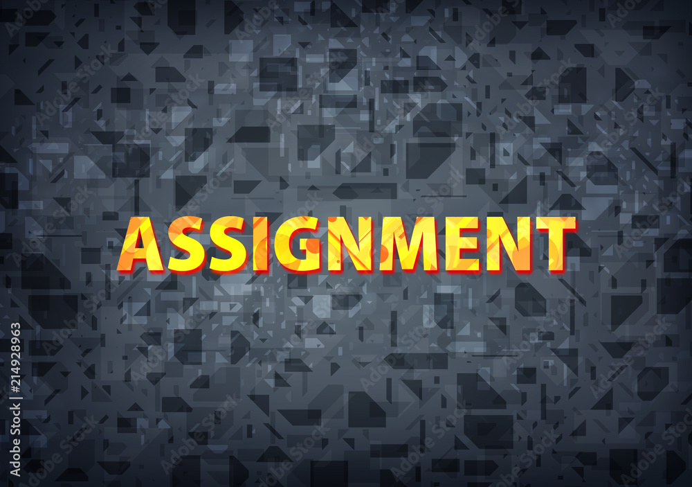 Assignment black background Stock Illustration | Adobe Stock