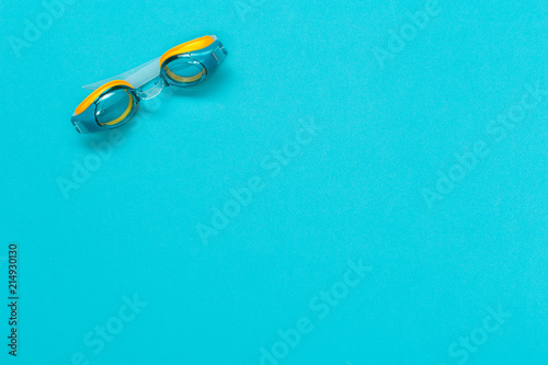 diving goggles isolated on color background