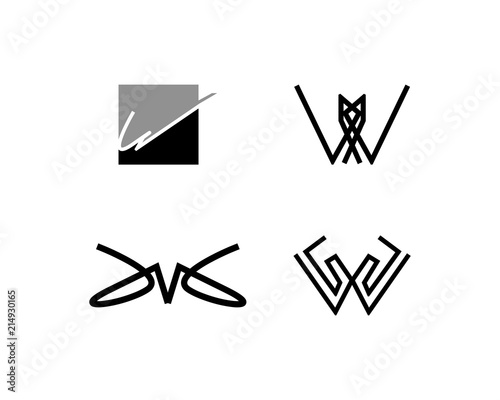 w letter logo collection