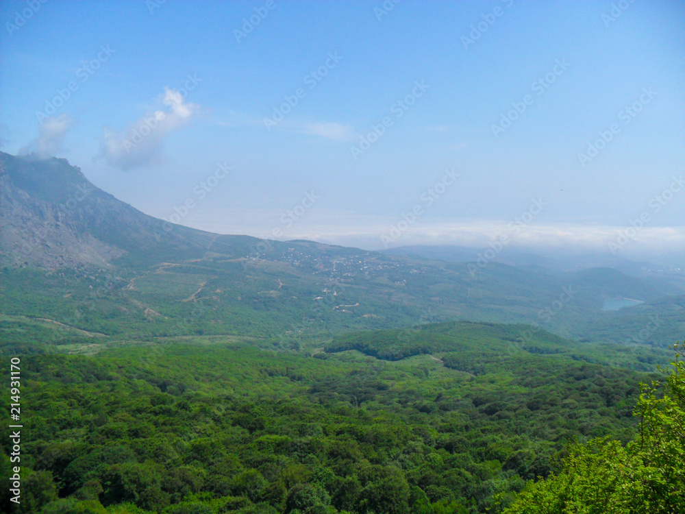 Naklejka premium mountain sky nature forest landscape 