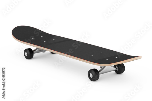 Wooden Modern Skateboard Deck. 3d Rendering