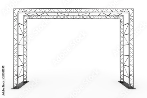 Fototapeta Naklejka Na Ścianę i Meble -  Metal Truss Construction. 3d Rendering