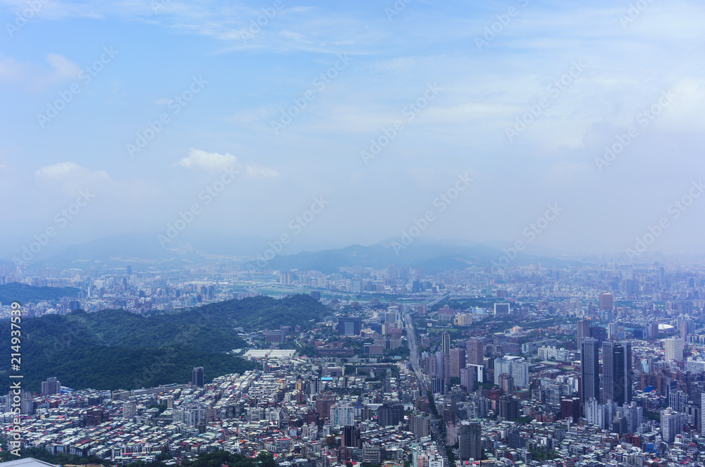 Fantastic scenery from Taipei 101 Tower or Taipei Financial Center , Xinyi District, Taipei , Taiwan