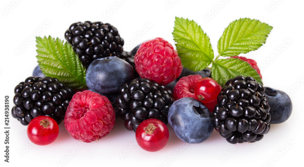 Fresh berries on white background Fresh berries on white background