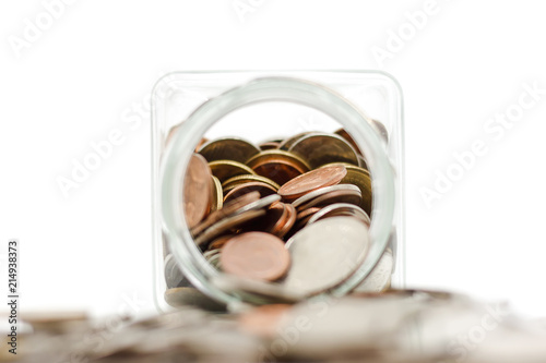 Selective focus of coin in ...