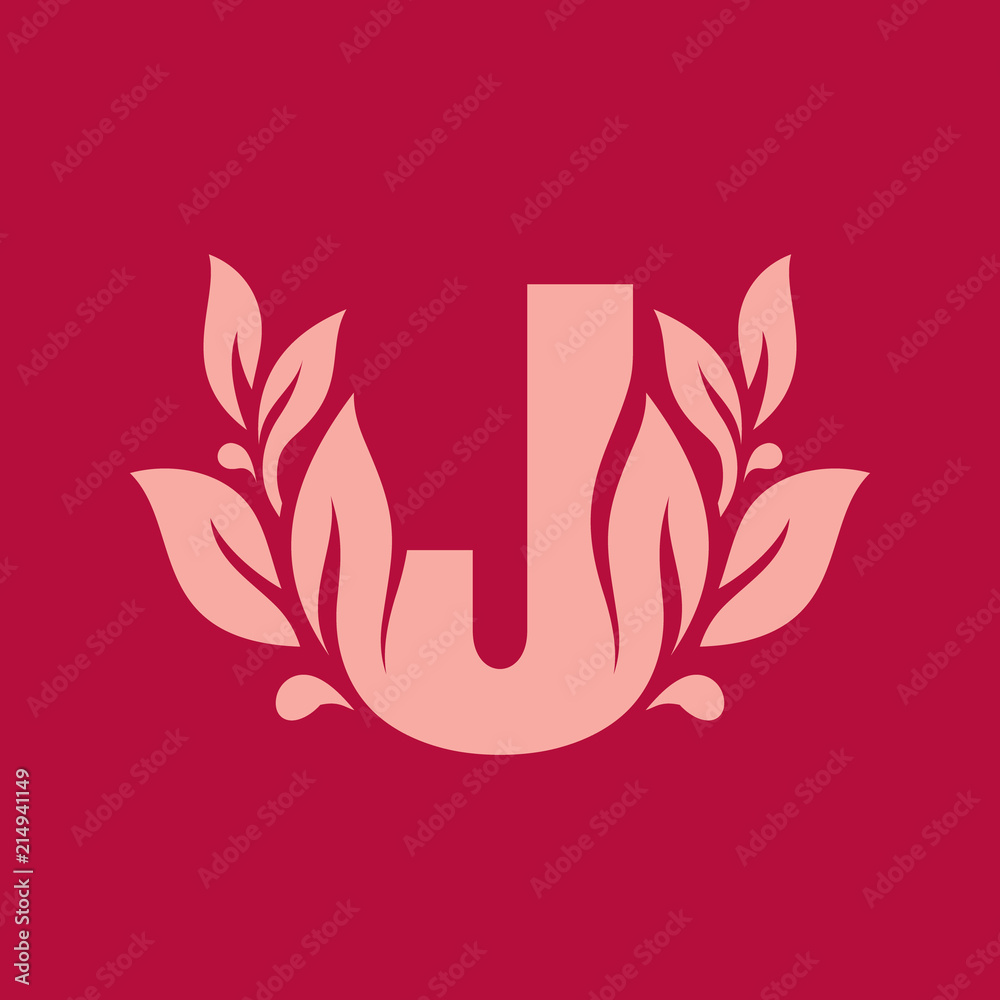 Fototapeta premium Sign of the letter J. Vector Illustration.