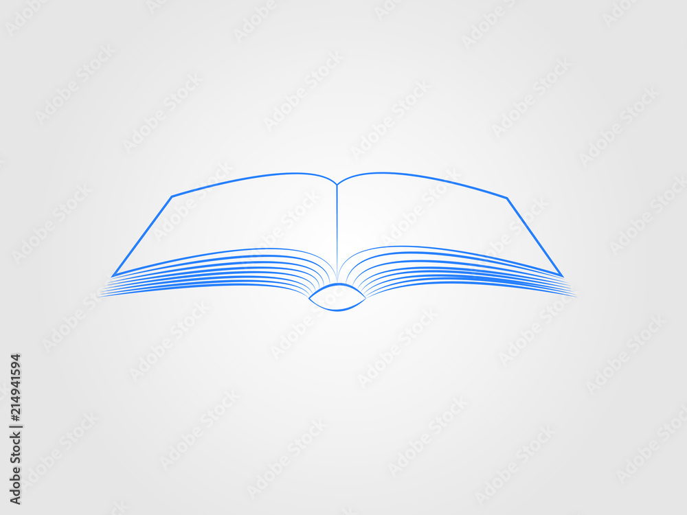 A open book for sharing knowledge vector illustration