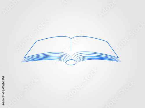 A open book for sharing knowledge vector illustration