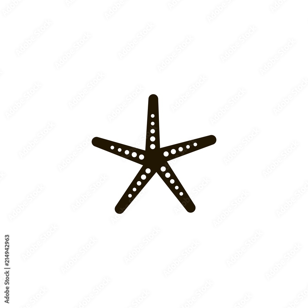 starfish icon. flat design starfish icon. flat design