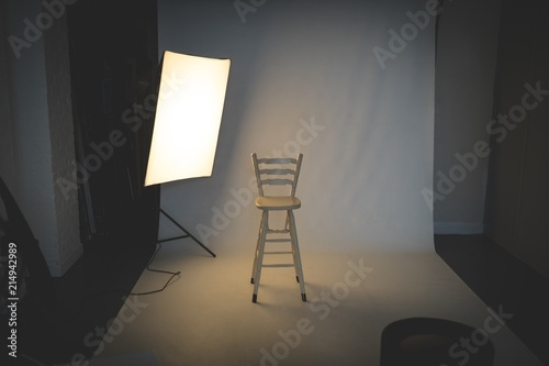 Photo studio with lighting equipment photo