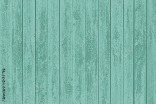 Green wooden table panels. Old background of the timber.