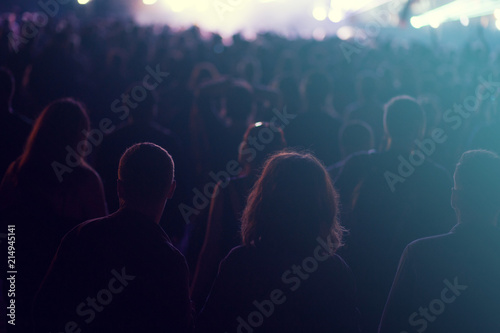 Concert lights and crowd background 
