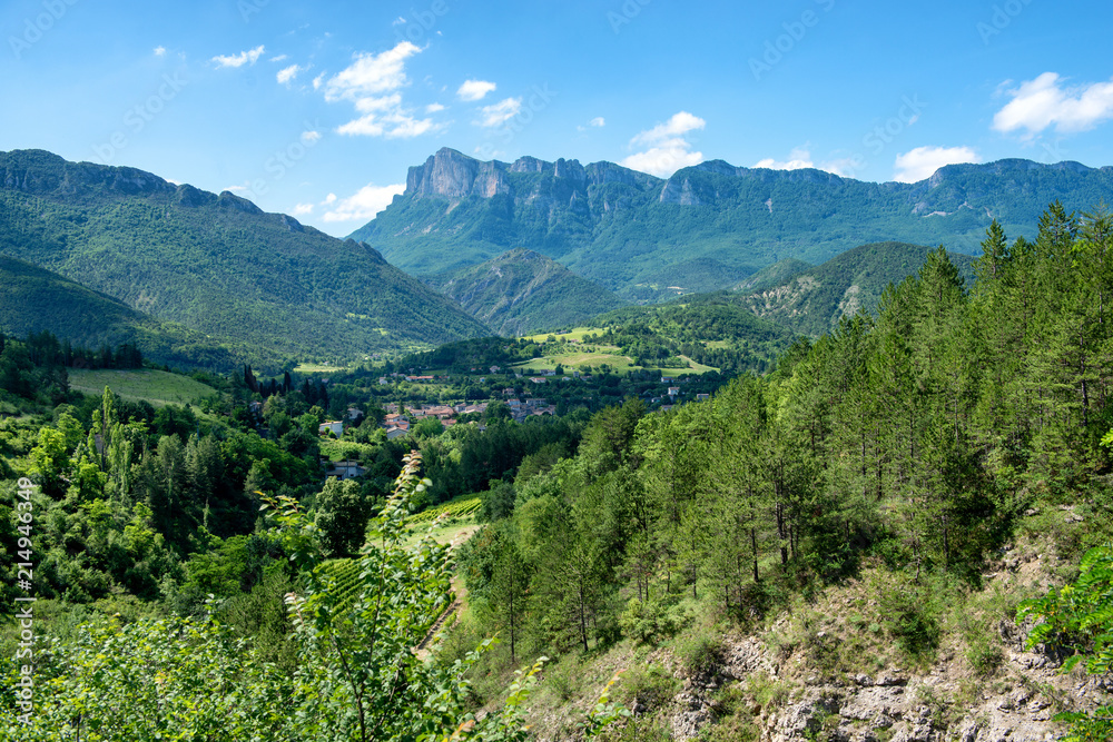 mountain landscape in the Drome in France