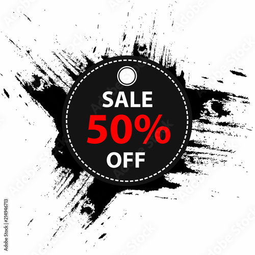 Black Friday sale. Summer sale banner template design. Vector illustration.