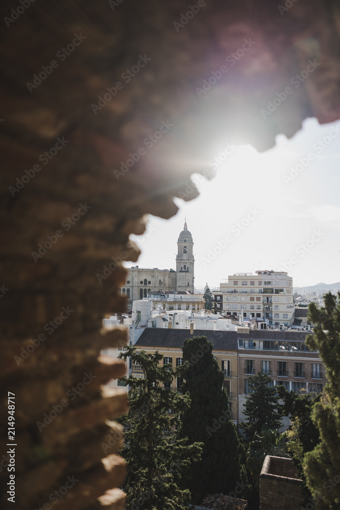Top view Malaga, Spain