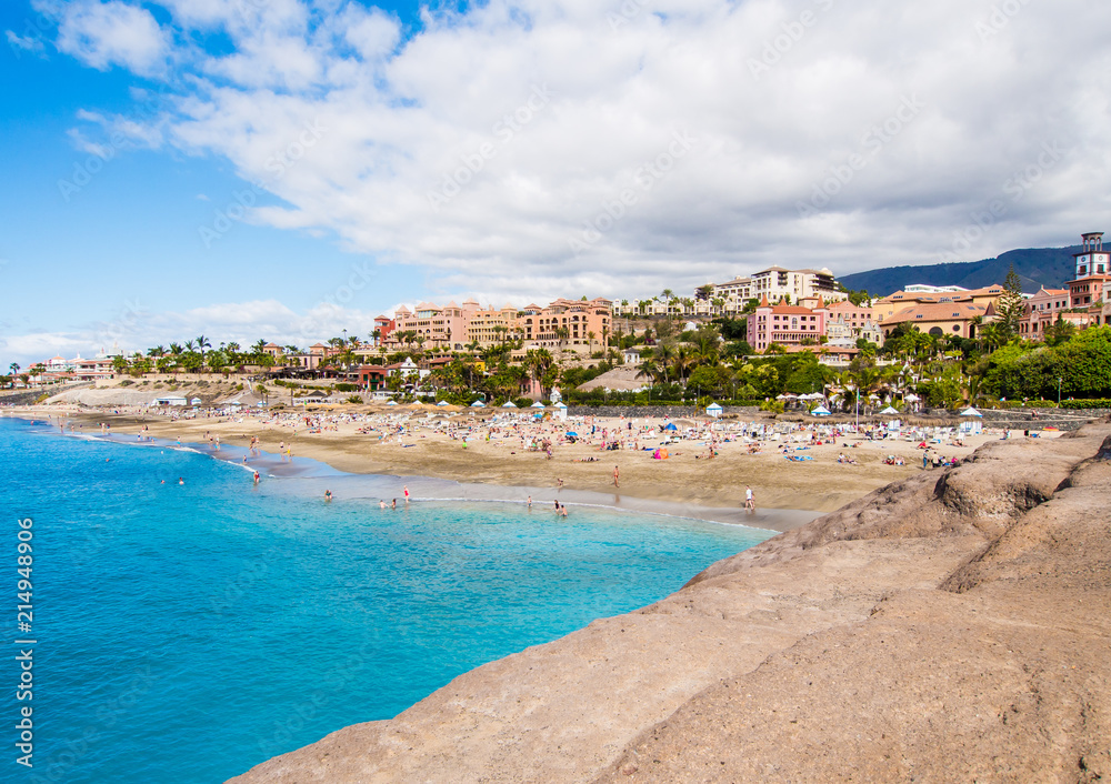 El Duque beach in Costa Adeje. Tenerife. Spain