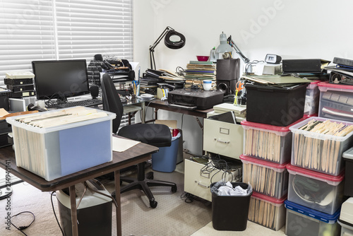 Messy business office with ...